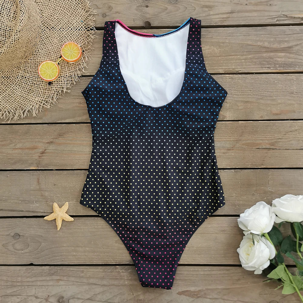2026 New Printed One-piece Swimsuit Classic Printed Lace Up Swimsuit Women's Push Up Flower One-piece Suit Beach Wear For Female Beauty World Shop