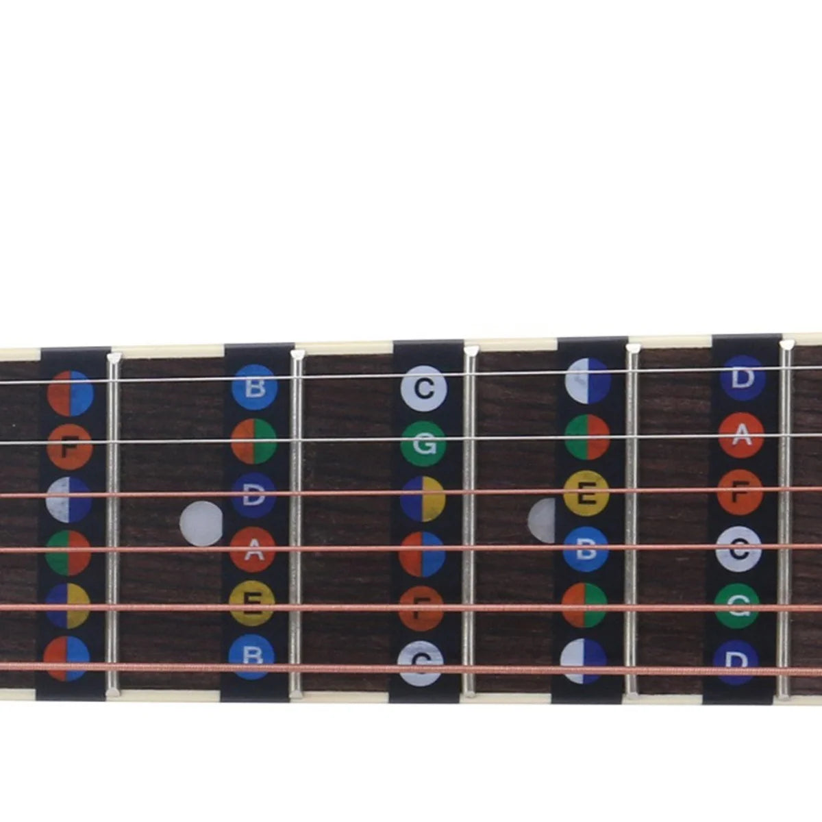Miwayer Guitar Fretboard Notes Map Labels Stickers 6 String Transparent and Black Fingerboard Fret Decals for Guitar Beginner Beauty World Shop