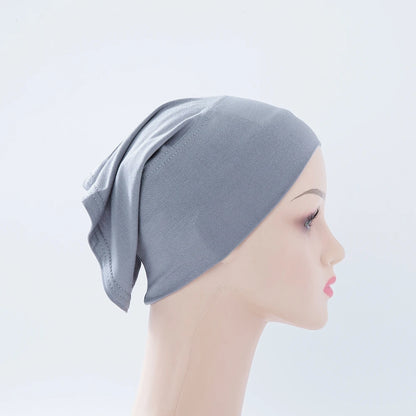 56colors Fashion Women Inner Hijab Tube Muslim Cap Bonnet Plain Islamic Underscarf Bamboo Jersey Undercaps Beauty World Shop