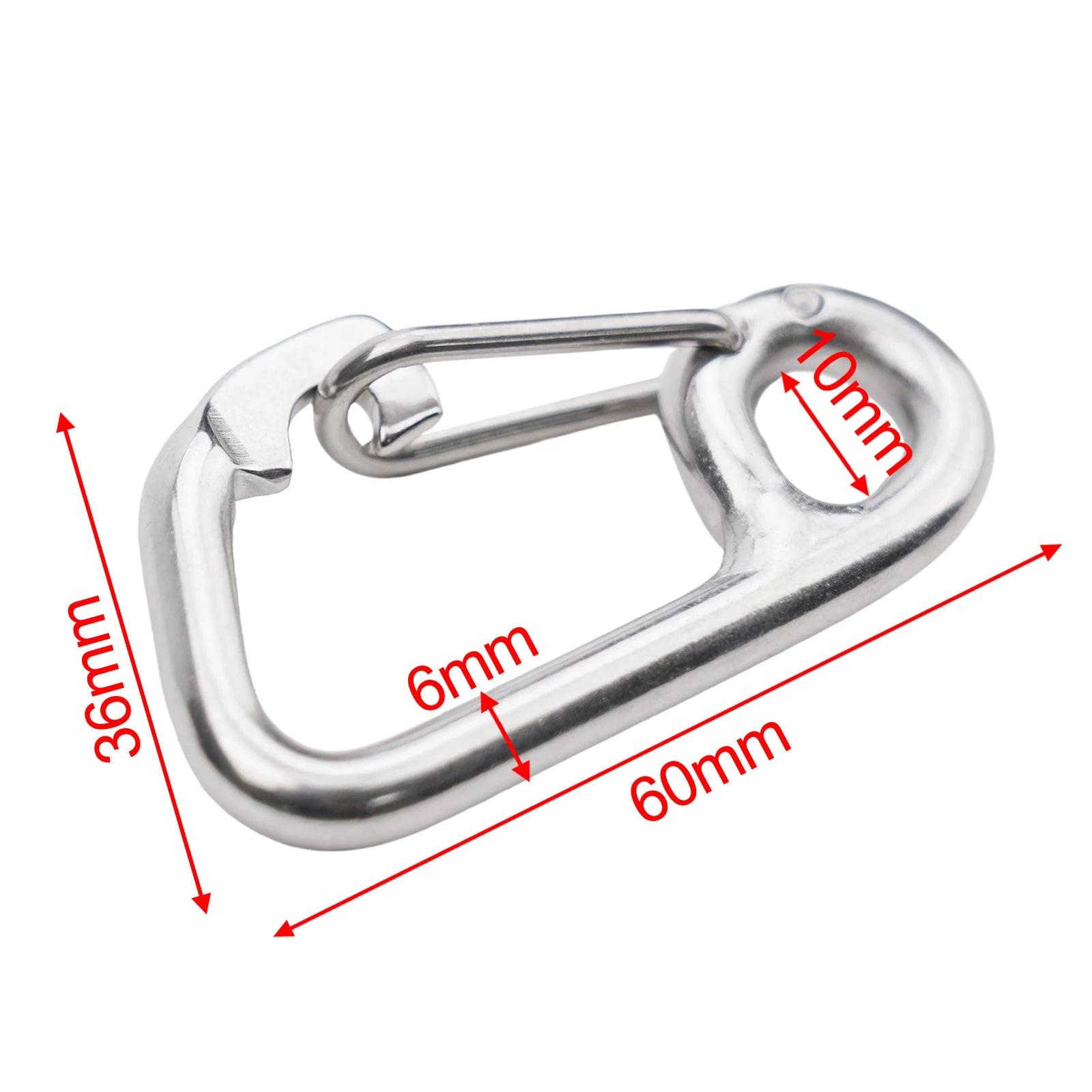Scuba Diving Hook Stainless Steel Safety Diving Buckle Clip Camping Carabiner Simple Hook Hanging Buckle Snap Kayak Accessories Beauty World Shop