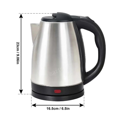 2.0L stainless steel electric kettle Silver gray Base Separation Desion Rust-resistant Durable for Home Office During Travel Beauty World Shop