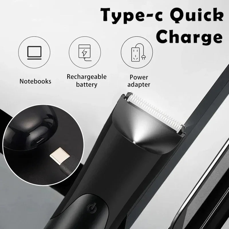 Men's body trimmer, electric shaver, electric inguinal and hair trimmer, ceramic blade male hygiene shaver trimmer, full body Beauty World Shop