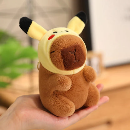 Capybara Plush Toy Pendant Keychain Capibara Cosplay Pokemon Pikachu Disney Stitch Sanrio Kuromi Plushies Stuffed Bag Decor Gift Beauty World Shop