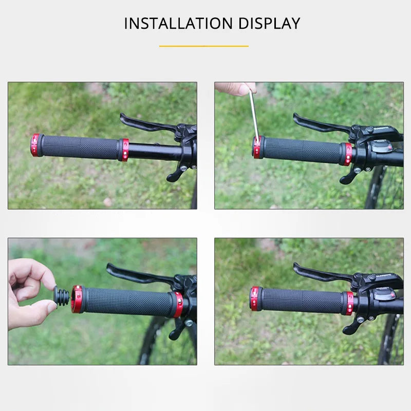 Anti Slip BMX Bicycle Grips MTB Rubber Bilateral Lock Cycling Bikes Handlebar Grips Cycling Handlebar Sleeve Bike Accessories Beauty World Shop