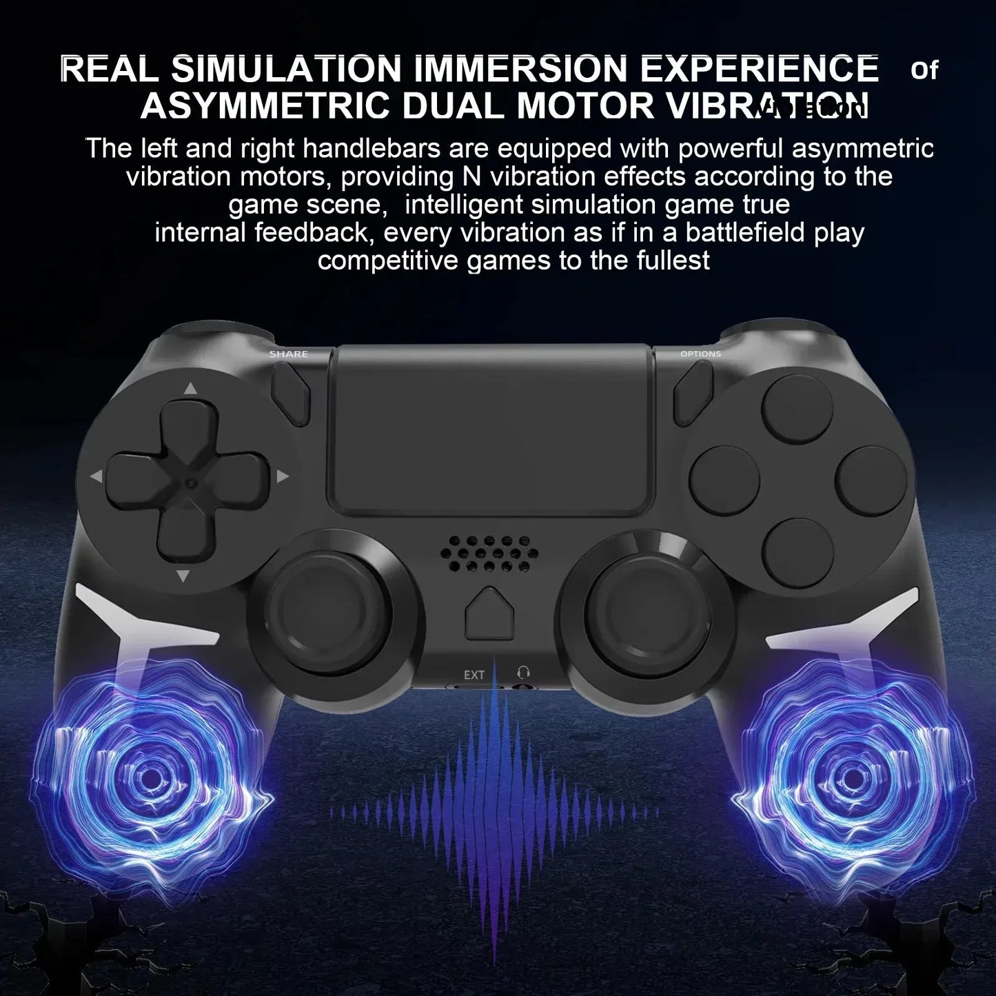 GAMINJA 6-axis Gyroscope Dual Vibration With touch pad Wireless Gamepad Bluetooth Controller For PS4 PS3 Console Computer PC Beauty World Shop
