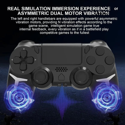 GAMINJA 6-axis Gyroscope Dual Vibration With touch pad Wireless Gamepad Bluetooth Controller For PS4 PS3 Console Computer PC Beauty World Shop