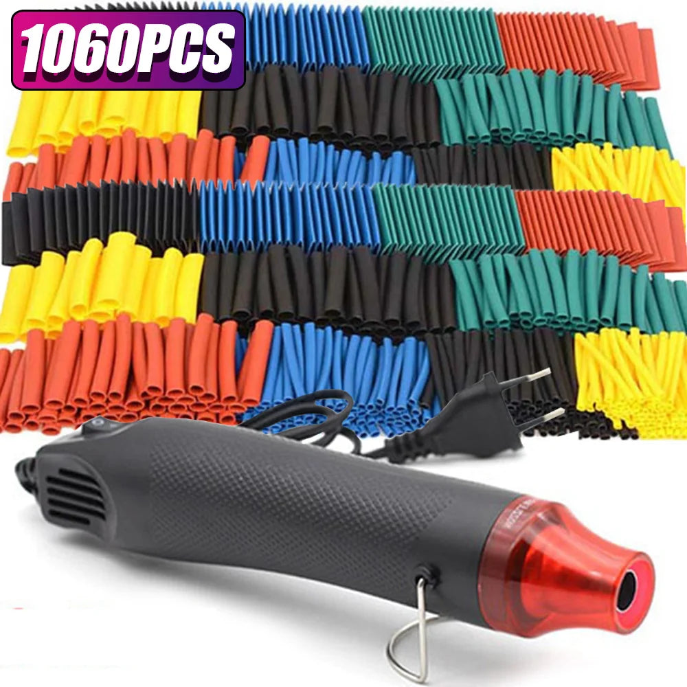 1060/530/127PCS Heat Shrink Tubing kit 2:1 Shrinkable Wire Shrinking Wrap Wire Connect Cover Cable Repair Protection Beauty World Shop