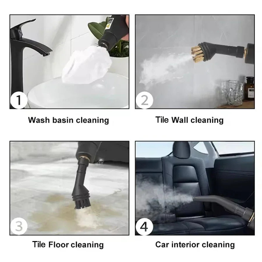 Portable Handheld Steam Cleaner High Temperature Pressurized Steam Cleaning Machine With Brush Heads For Kitchen Car Beauty World Shop