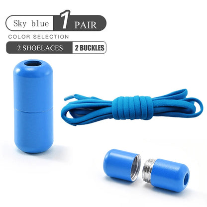 Elastic No Tie Shoelaces Semicircle Shoe Laces For Kids and Adult Sneakers Shoelace Quick Lazy Metal Lock Laces Shoe Strings Beauty World Shop