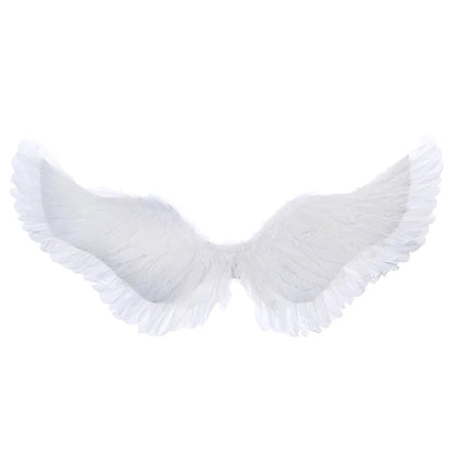 Kids Adult Party Swallow White Angel Feather Wings Halo Magic Wands Cosplay Elastic Straps Wedding Halloween Christmas Birthday Beauty World Shop