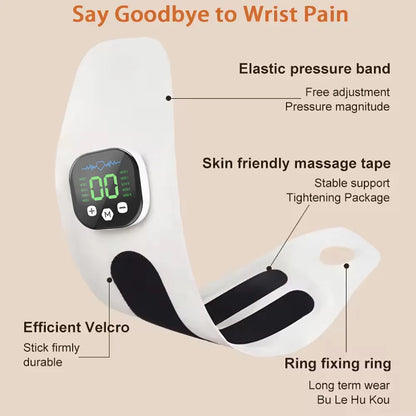 EMS Electric Cordless Hand Wrist Massager 10 Mode Vibration Massage Relieve Hand Muscle Fatigue USB Rechargeable Wrist Brace Wra Beauty World Shop