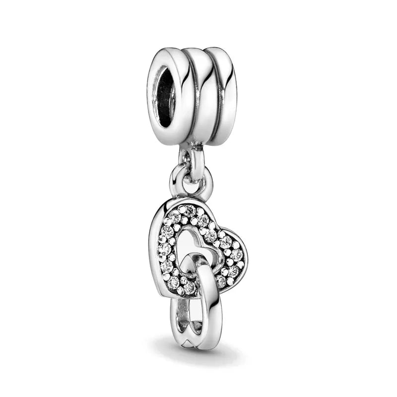 2025 New S925 Silver Spring Ball Bear Cross Pendant Suitable for Original Bracelets DIY Accessories Women's Charm Jewelry Gifts Beauty World Shop