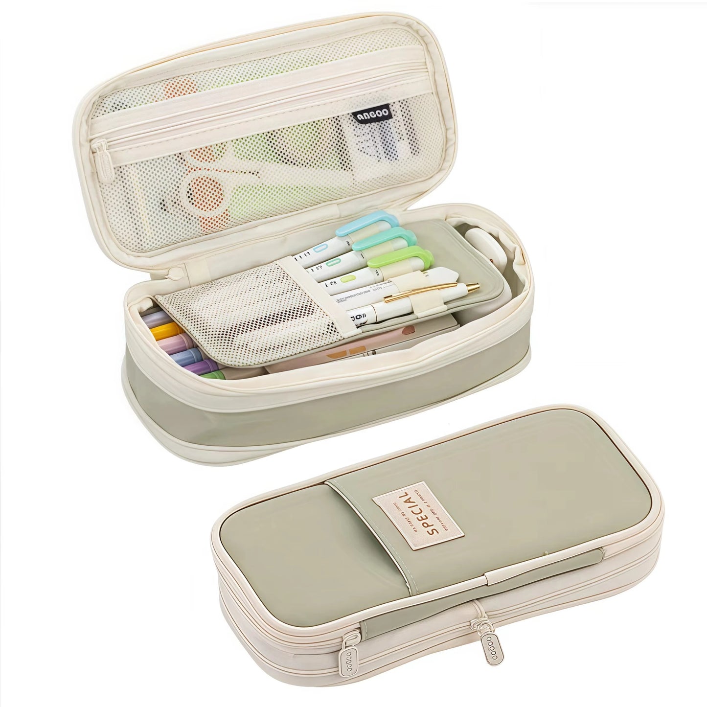 Large Capacity Pencil Case Stationery School Supplies Pencil Cases Pouch Office Desk Storage Bag Students Kids Pen Case Bags Box Beauty World Shop