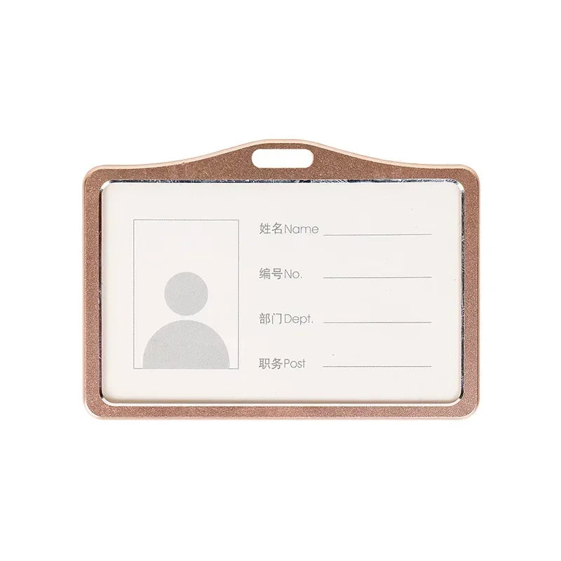 1 Pcs Aluminum Alloy Card Cover Case Bank Business Work Card Holder with ABS Retractable Badge Reel Credit ID Card Badge Bag Beauty World Shop