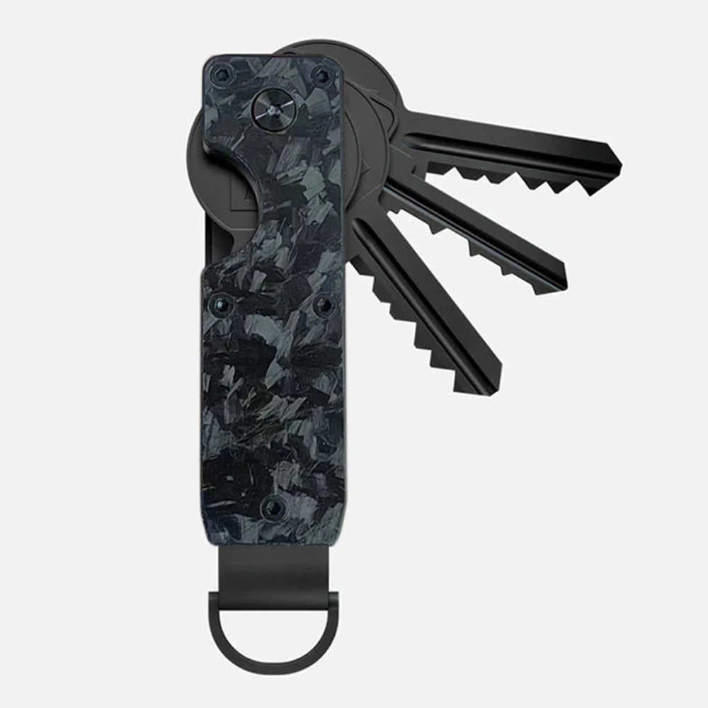 Minimalist Innovative Aluminum Alloy Compact Key Holder Key Rings Key Organizer Metal Key Holder 2-6 Keys Beauty World Shop