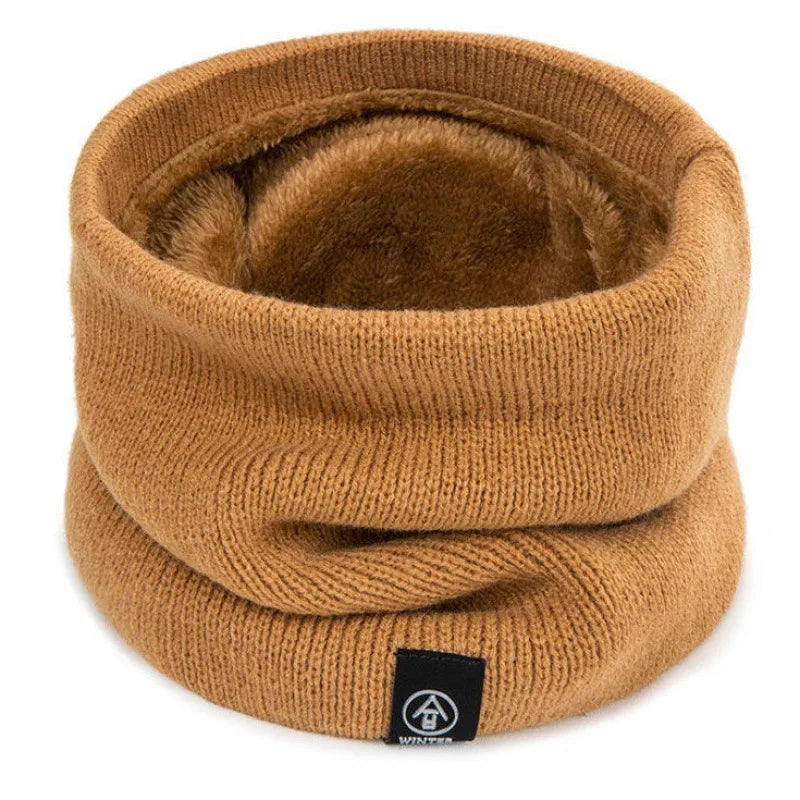 Winter Knitted Scarf Warm Cashmere Like Unisex Neck Warmer for Women Men Solid Color Snood Ring Scarf Fashion Thick Scarf Beauty Fashion