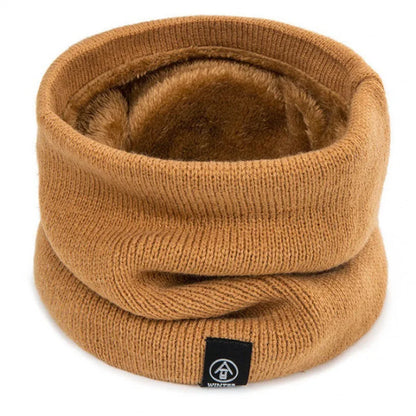Winter Knitted Scarf Warm Cashmere Like Unisex Neck Warmer for Women Men Solid Color Snood Ring Scarf Fashion Thick Scarf Beauty Fashion
