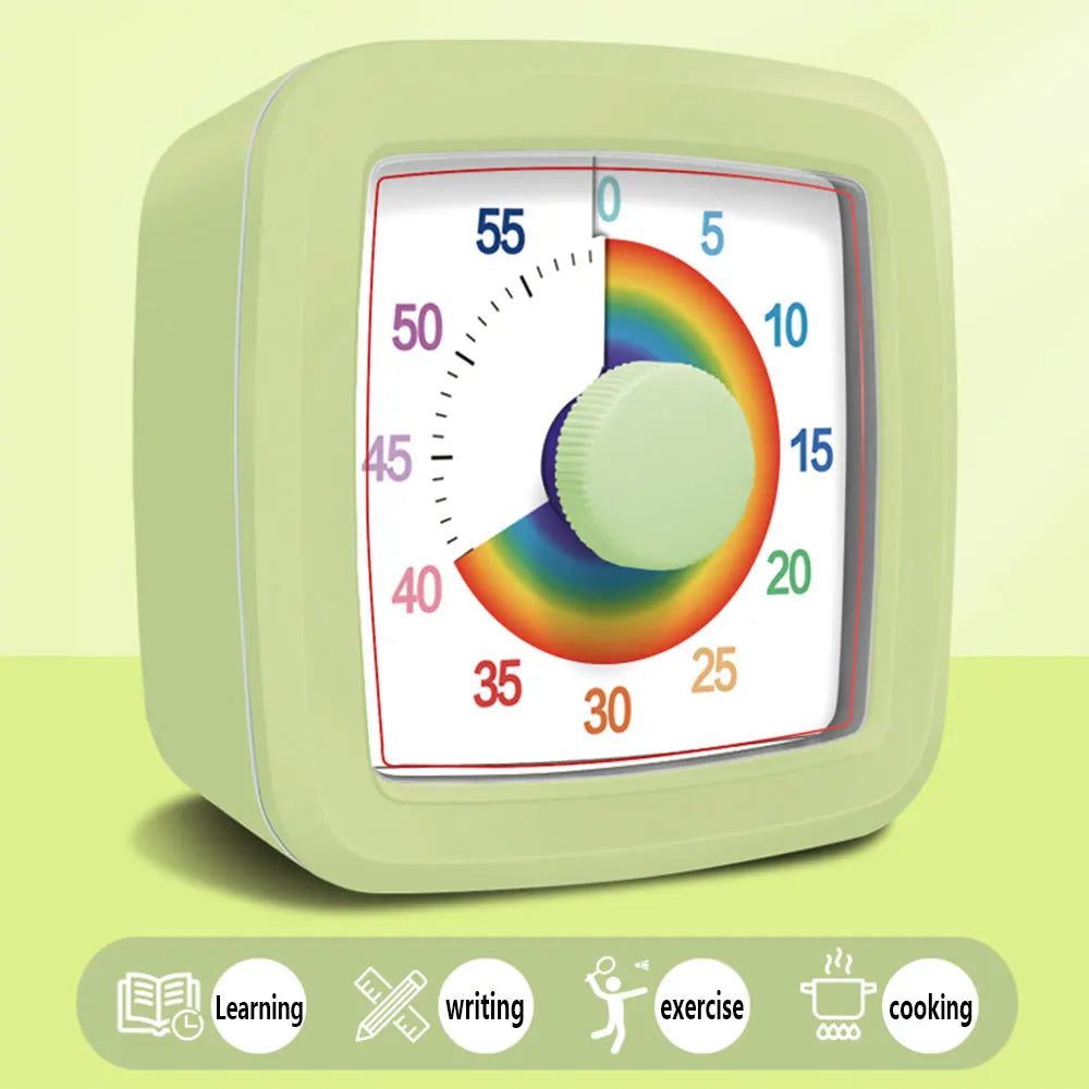 Visual Timer Children's Self-discipline Tool Countdown 60-minute Student Learning Homework Time Pomodoro Stopwatch Management Beauty World Shop