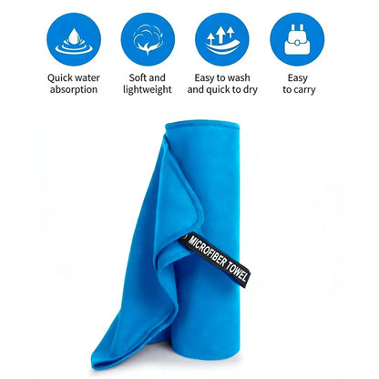 S/M/L Microfiber Towel Sports Quick-Drying Super Absorbent Camping Towel Super Soft Lightweight Gym Swimming Yoga Beach Towel Beauty World Shop