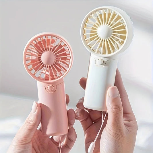 2025 Cute Mini Fan Portable Handheld Fan Lightweight Handy Fan Pocket Size Low Noise Small Electric Fan Student Gift Outdoor Fan Beauty World Shop