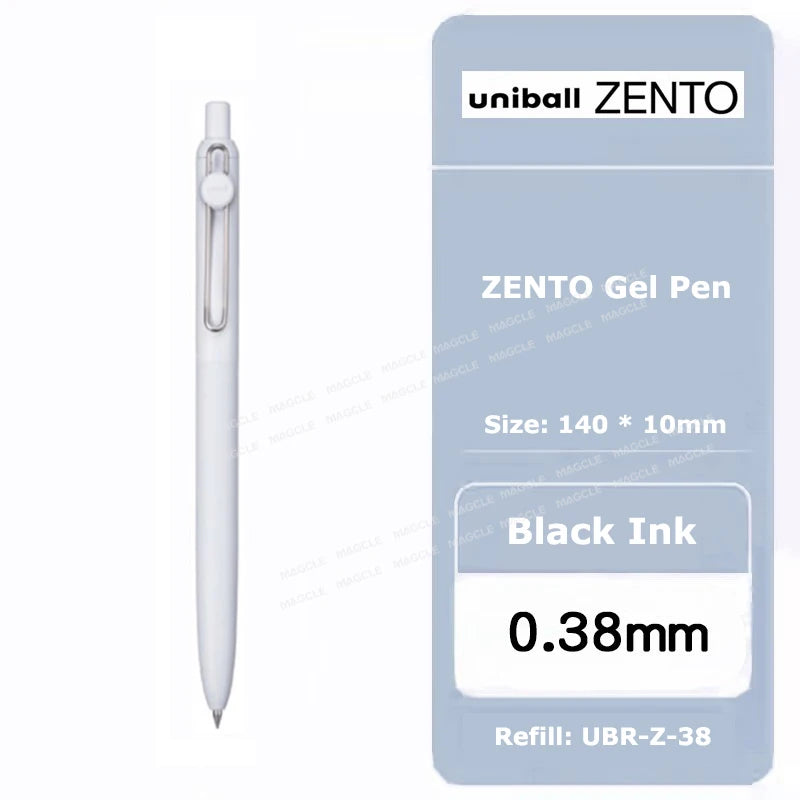 uniball ZENTO Standard 0.38/0.5mm Gel Pens,Water-Based Smooth Writing Roller Ball Pens Fit for a variety of occasions Stationery Beauty World Shop
