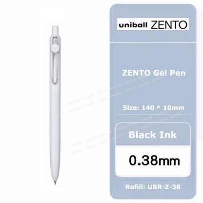 uniball ZENTO Standard 0.38/0.5mm Gel Pens,Water-Based Smooth Writing Roller Ball Pens Fit for a variety of occasions Stationery Beauty World Shop