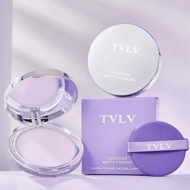 1PC Violet Cream To Powder Skin-friendly Skin Natural Face Long Lasting Oil-controlling Contouring Powder Cosmetics Beauty Trend Shop