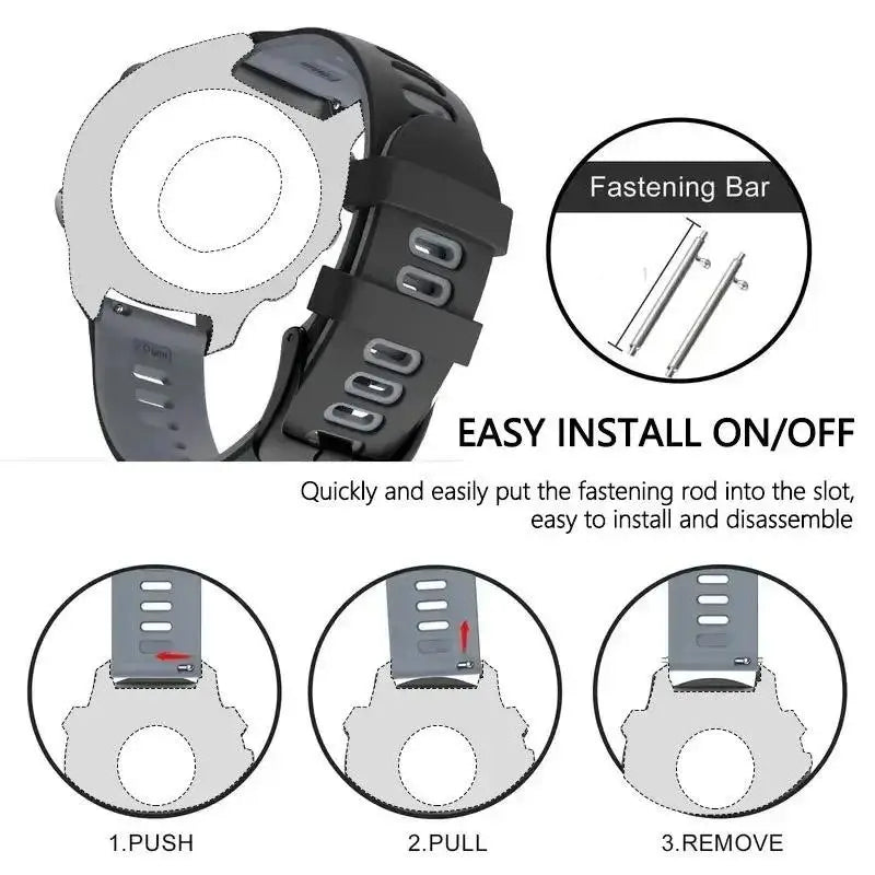 Case+Strap Compatible for Garmin Forerunner 965 Strap 22mm Two Tone Sports Silicone Band Soft Hollow Protector Cover (wihtout fi