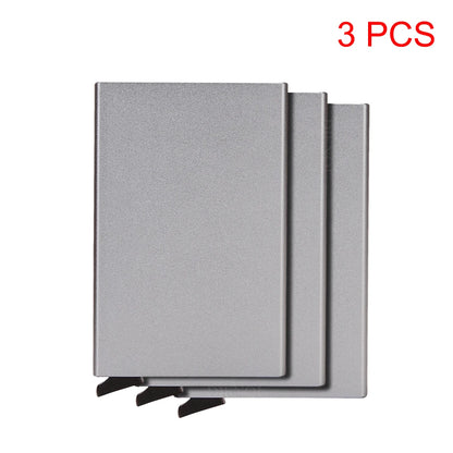 Rfid Credit Card Holder Metal Thin Slim Smart Wallet Men Women Wallets Pop Up Minimalist Small Black Purse Mini Walets for Men Beauty World Shop