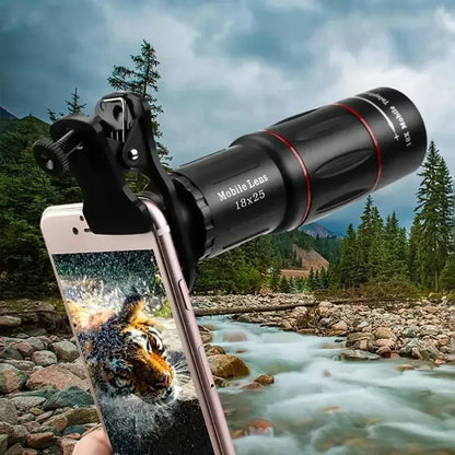 Universal 18x Magnification Mobile Phone Telephoto Lens External Zoom Clip-On Camera Lens for Concerts Beauty Trend Shop