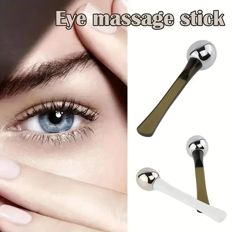 1pc Eye Roller Massage Stick Eye Cream Applicator Cosmetic Spatula Anti Wrinkle Facial Spoon Gold Alloy Face Thin Skin Care Tool Beauty Trend Shop