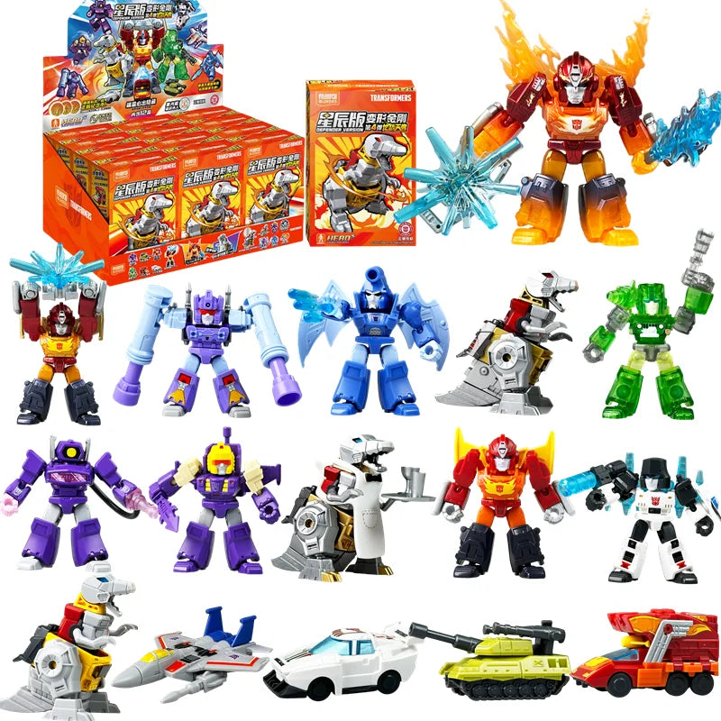 Blokees Transformation Optimus Shockwave Prime Megatron Starscream Bumblebee Anime Figure Robot Assembly Toys Blind Box Gifts Beauty World Shop