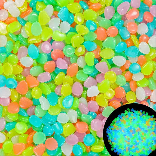 100pcs Colorful Glowing Rocks for Aquarium Decoration Glow in The Dark Pebbles Beauty World Shop