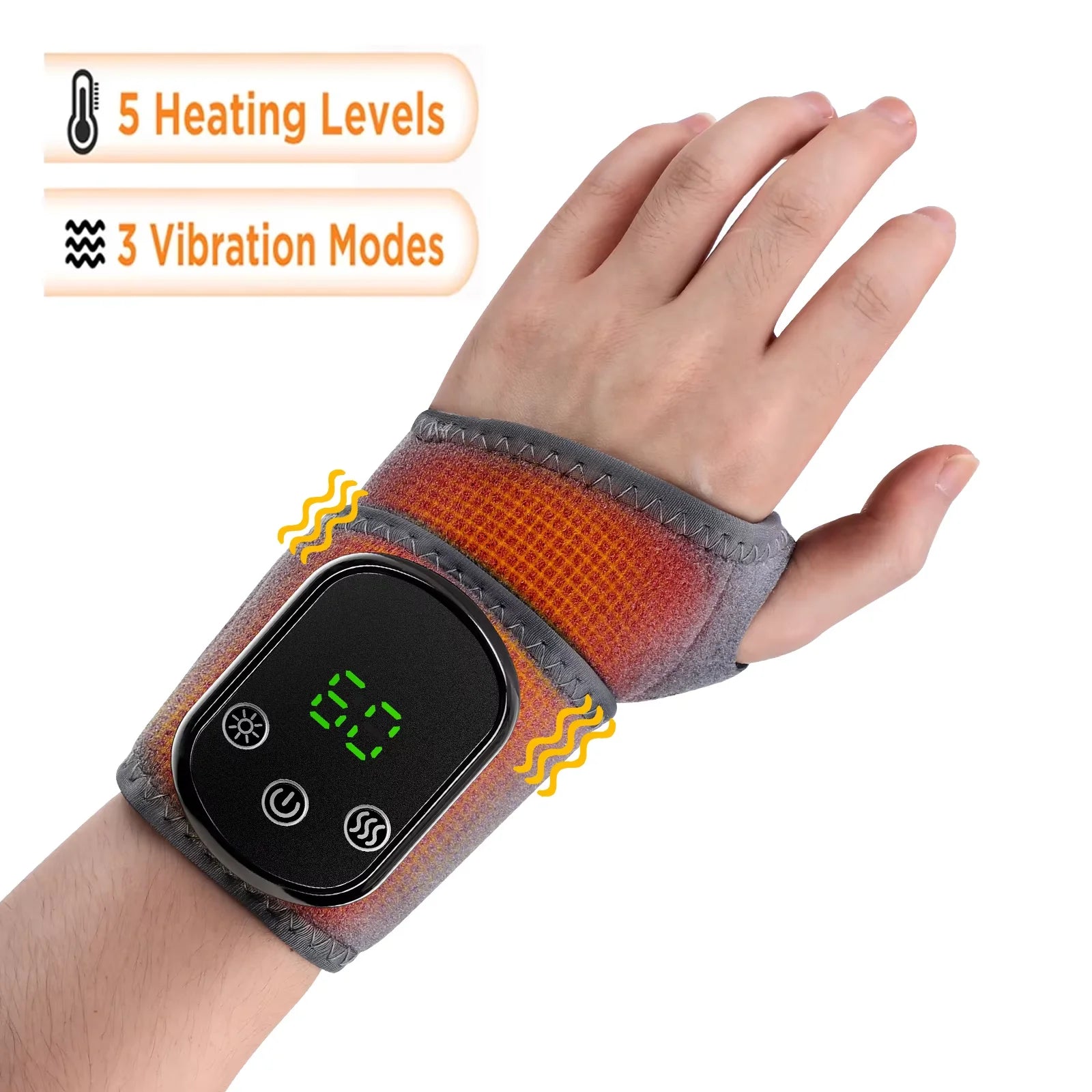Cordless Heating Ankle Wrist Brace Vibration Massager Electric Hot Compress Massage Ankle Guard Wristband Hand Foot Protector Beauty World Shop