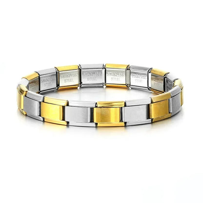 2024 New Popular Fashion Italian Module Charm Links Fit 9mm Bracelet Stainless Steel Links Jewelry Making Beauty World Shop