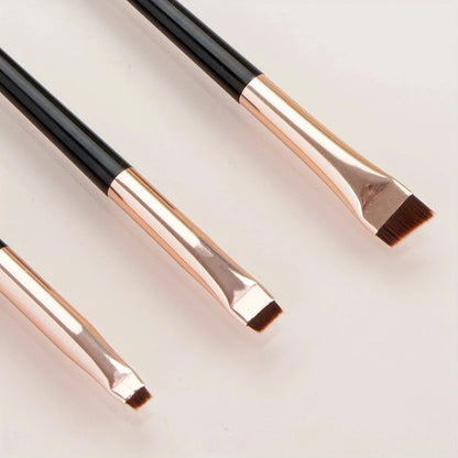 Ultra-Thin Eyebrow Brush Set -3Pcs Angled Precision Eyeliner MakeupBrushes, Synthetic Bristles Slanted Eyeshadow Eye Brow Tintin Beauty World Shop