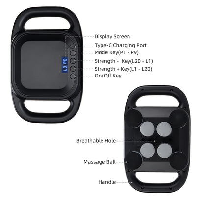 42-Heads Fascia Gun High-Frequency Vibration Body Massage Gun Back and Waist Massager Neck Shoulder Massager Muscle masajeador Beauty World Shop