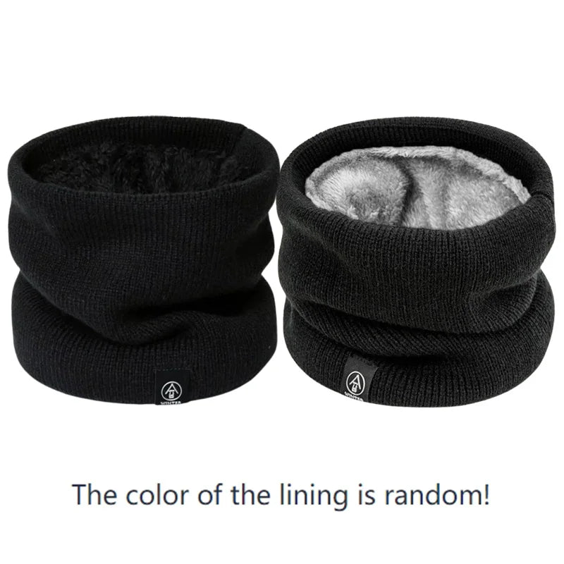Winter Knitted Scarf Warm Cashmere Like Unisex Neck Warmer for Women Men Solid Color Snood Ring Scarf Fashion Thick Scarf Beauty Fashion