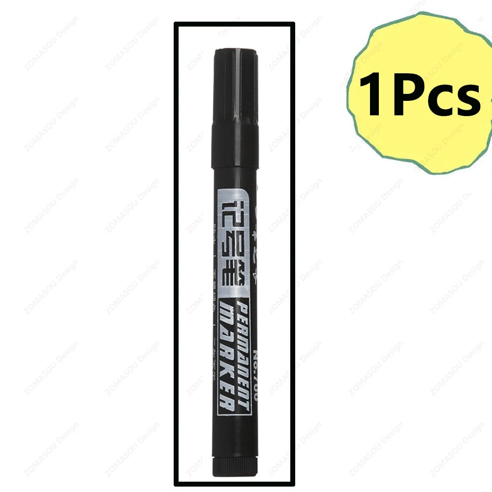 1-100Pcs Waterproof Oil-based Marker Pen Quick Dry Black Blue Red Ink Permanent for Metal Glass Stationery Art School Supply Beauty World Shop
