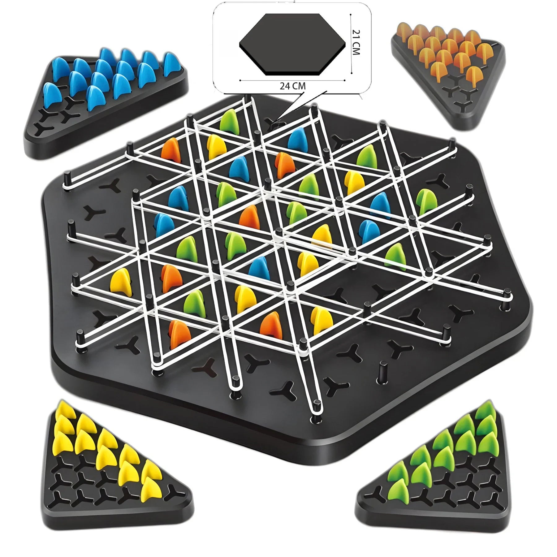 Chain Triangle Chess Splendor Duel Board Game Strategy Game for Kids and Adults Fun Family Game Logic Chess Track Tables Game Beauty World Shop