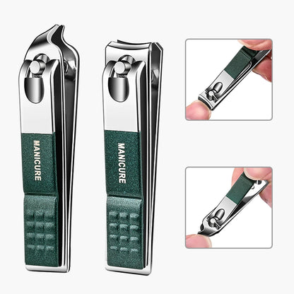Ouriner 6-18Pcs Portable Manicure Sets Pedicure Kits Bright Black Nail Clipper Set Personal Care Tools Eyebrow Scissors Beauty World Shop