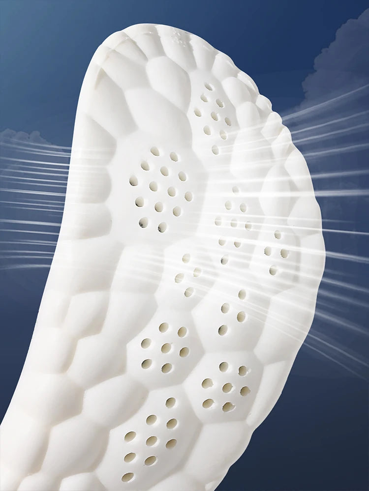 1/2/4pairs Latex Sport Insoles Soft High Elasticity Shoe Pads Orthotic Breathable Shock Absorption Cushion Arch Support Insole Beauty World Shop