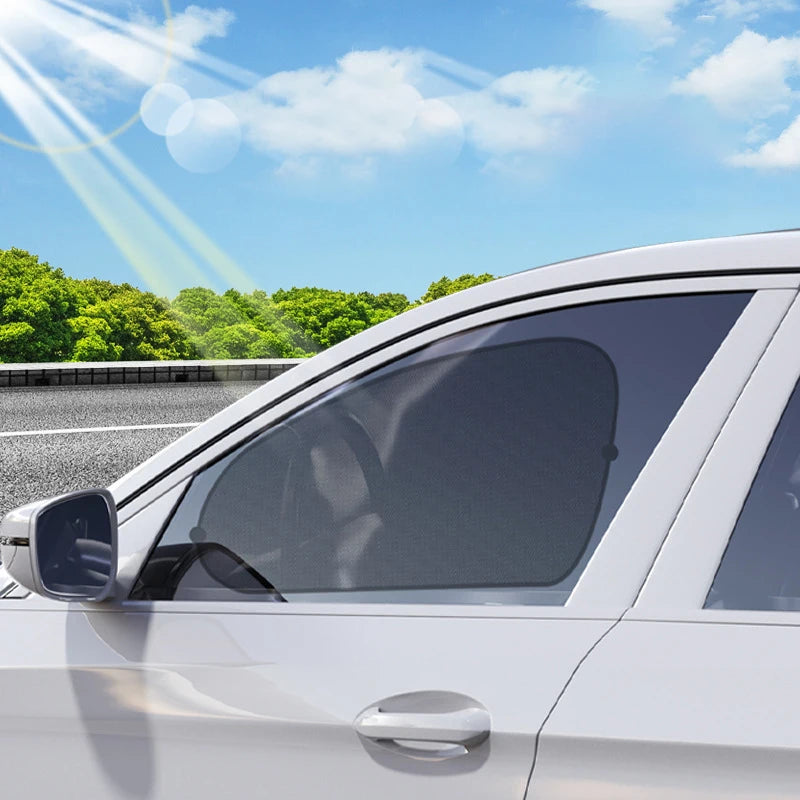 SEAMETAL Car Sun Shade Side Window Curtain Front Rear Window Sunshade Summer UV Blocking Suction Cup Car Sun Protection Curtains Beauty World Shop