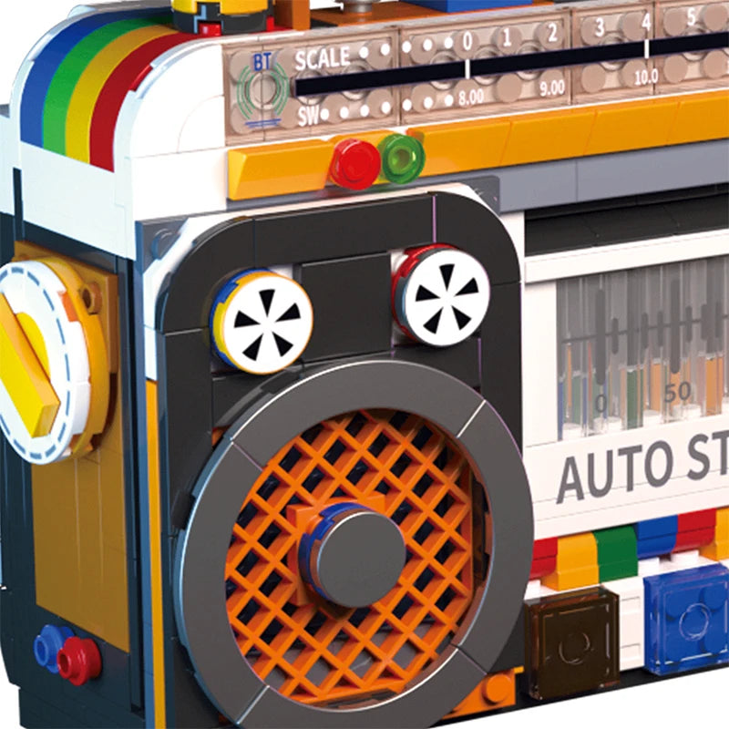 554PCS Color Radio Model Building Blocks Retro Small Home Appliances Assembly Bricks DIY Toys Decoration Children Holiday Gift Beauty World Shop
