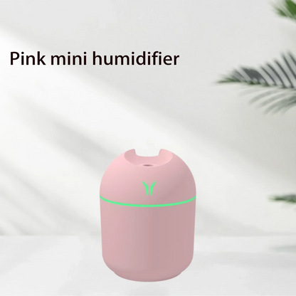 1pc  Compact USB Aroma Diffuser & Humidifier withLED Night Light - Pink & Mint Green, Essential Oil Atomizer for Homeand Car Use Beauty Fashion