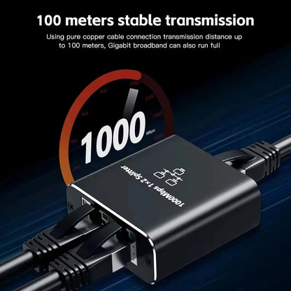 Network Cable Splitter With One To Two Simultaneous Internet Access, Rj45 Splitter With One To Two Switch, Ethernet Port Gigabit Beauty World Shop