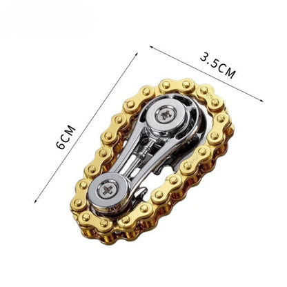 Sprocket Flywheel Flywheel Flying Top Flying Disk Anti-Anxiety Ornaments Metal Bicycle Chain EDC Rotating Flying Disk Adult Toy Beauty World Shop