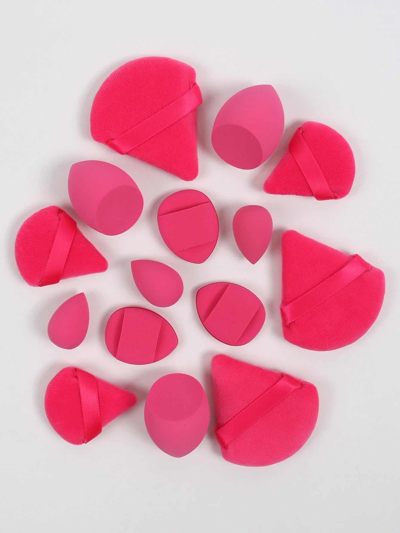 Multi Effect 15 Piece Set 3 Loose Powder Puffs&3 Mini Loose Powder Puffs&3 Medium-Sized Eggs&3 Mini Eggs&3 Air Cushions. Founda Beauty World Shop