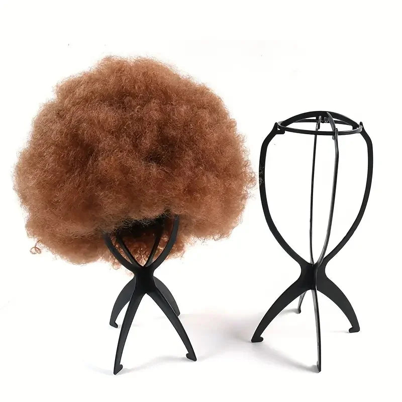 1pcs High Quality Wig Stand Multi-Purpose Use Hat Wig Hair Head Stand Foldable Flexible Plastic Wig Holder Beauty World Shop