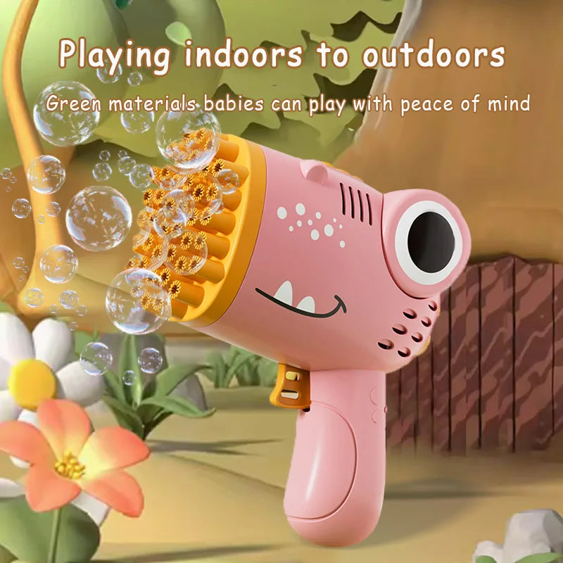 40 Hole Dinosaur Bubble Handheld Bubble Machine, Electric Bubble Gun Outdoor Wedding Party Toy(without Bubble Water) Beauty World Shop